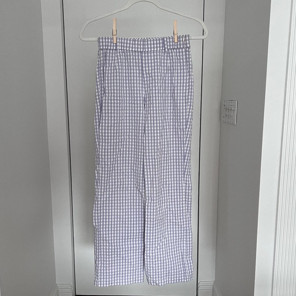 ZARA Lavender Gingham Pant